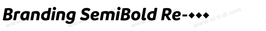 Branding SemiBold Re字体转换